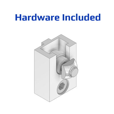 41-410-3 MODULAR SOLUTIONS GUARD CONNECTION FOR REMOVABLE PANEL 36MMX30MMX15MM WITH HARDWARE AND PIVOT PIN